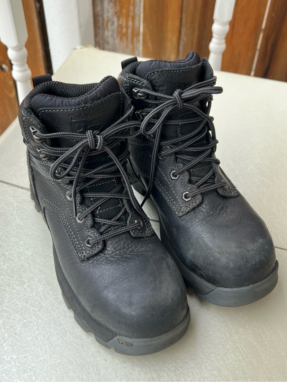 Timberland PRO Women's TiTAN EV 6" Waterproof Comp Toe Work Boots Black Size9.5